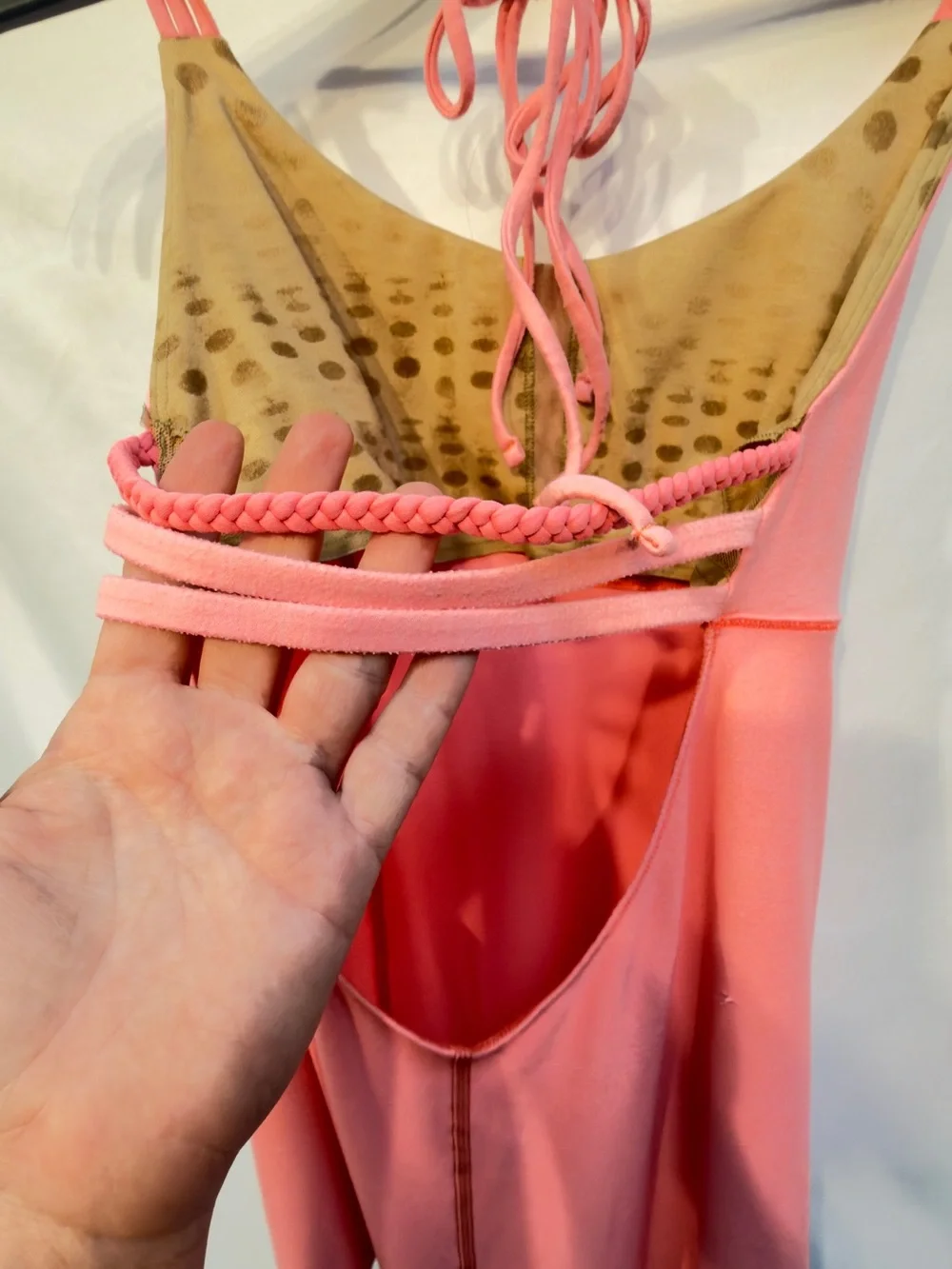 Lululemon electric coral hot yogi yoga halter tank top 6